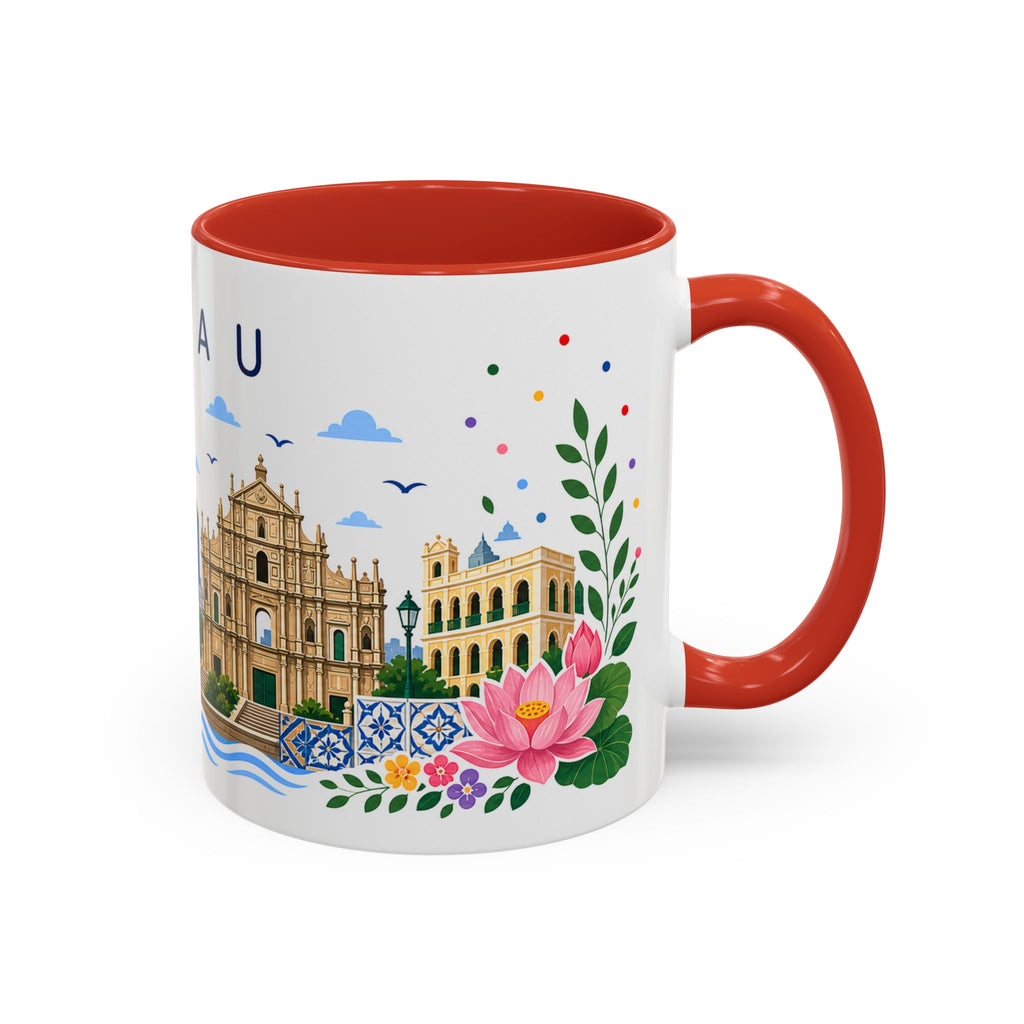 Macau Coffee Mug | Travel Souvenir Accent Mug | Place Gift Ceramic Cup 11oz 15oz