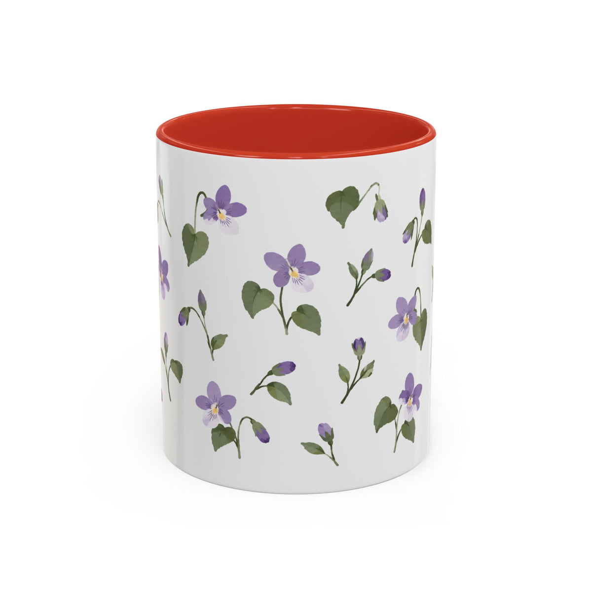 Wisconsin Wood Violet Mug, State Flower Floral Coffee Cup, 11oz Botanical Gift
