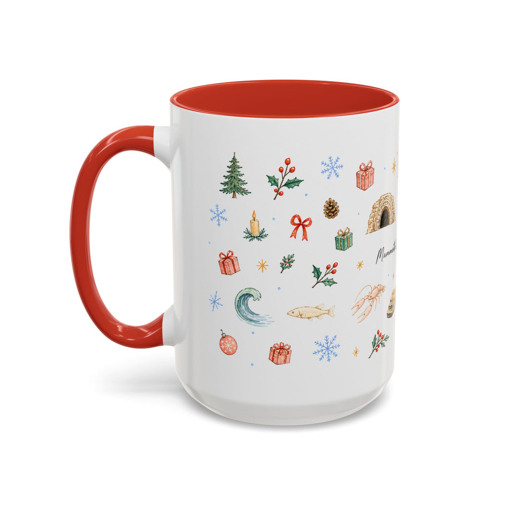 Mammoth Cave National Park Christmas Mug | Watercolor Travel Souvenir | Holiday Gift | Accent Ceramic Coffee Cup 11oz 15oz