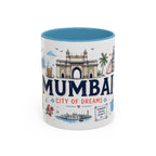 Mumbai Coffee Mug | India Souvenir Travel Gift | Accent Color Ceramic 11oz 15oz