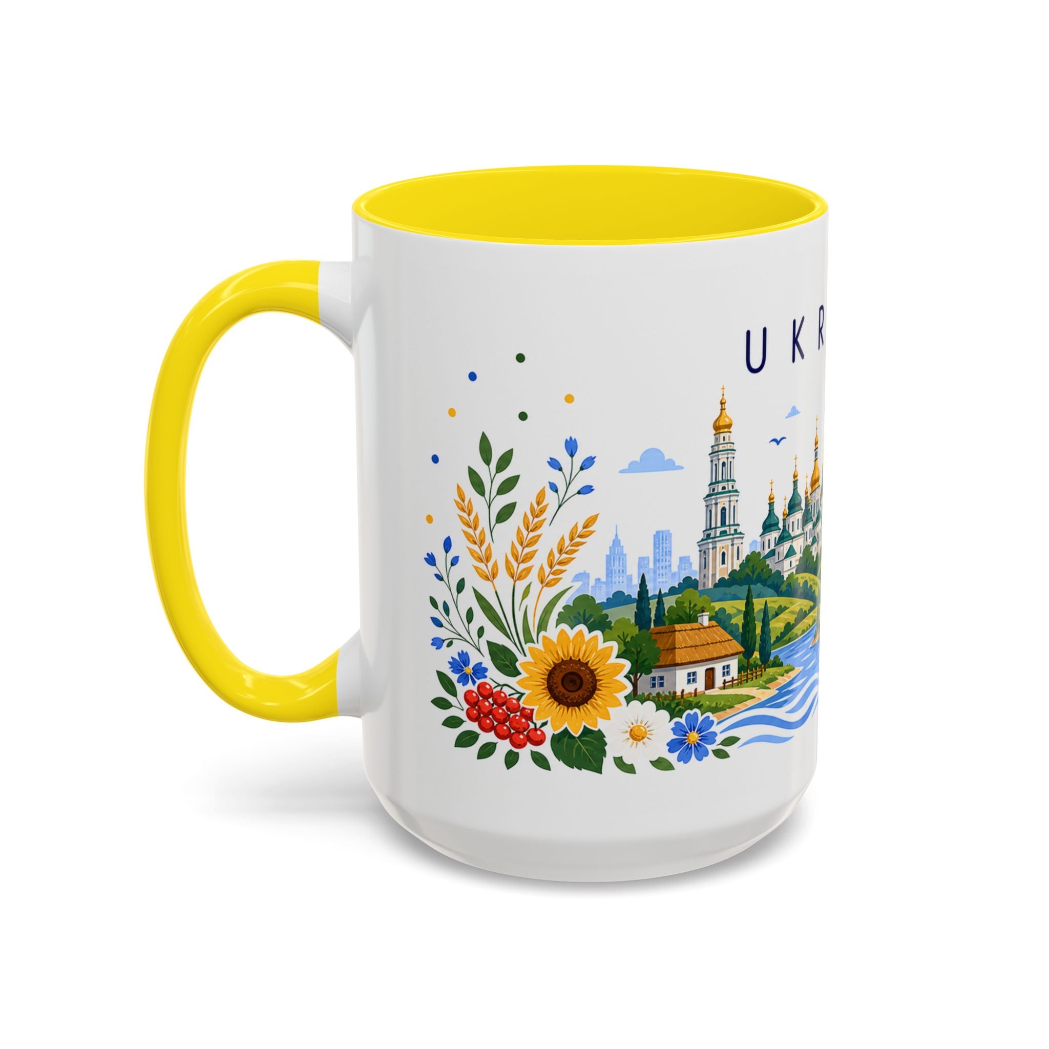 Ukraine Coffee Mug | Travel Souvenir Accent Mug | Place Gift Ceramic Cup 11oz 15oz