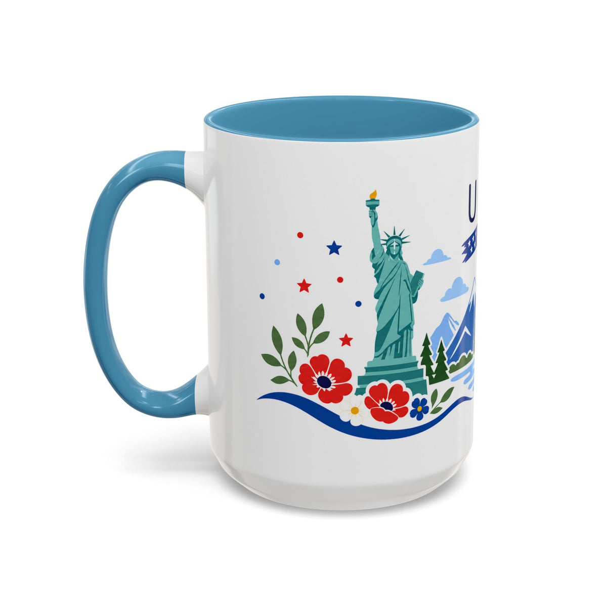 United States Coffee Mug | Travel Souvenir Accent Mug | Country Gift Ceramic Cup 11oz 15oz