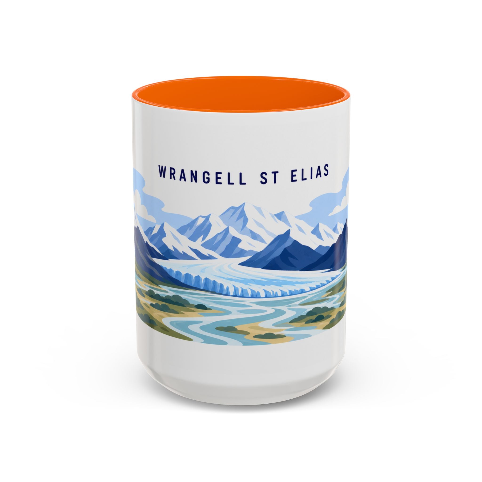 Wrangell-St. Elias National Park Coffee Mug | Solid Color Block Park Souvenir | 11oz 15oz Accent Mug