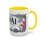 Zhuhai Coffee Mug | China Travel Souvenir | Vintage Illustrated City Gift | 11 oz 15 oz Accent Mug
