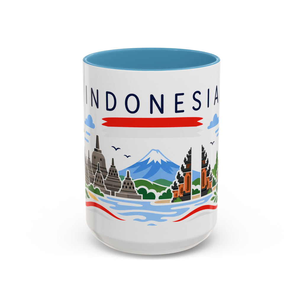 Indonesia Coffee Mug | Travel Souvenir Accent Mug | Country Gift Ceramic Cup 11oz 15oz