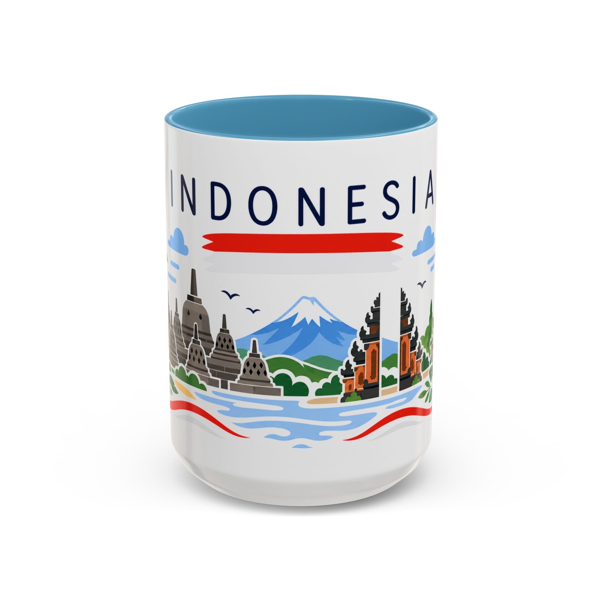 Indonesia Coffee Mug | Travel Souvenir Accent Mug | Country Gift Ceramic Cup 11oz 15oz