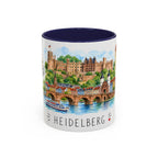 Heidelberg Illustrated Travel Mug | City Souvenir Accent Coffee Mug | 11oz 15oz Ceramic Cup