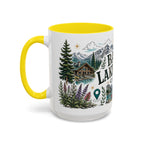 Banff Lake Louise Coffee Mug | Travel Destination Souvenir Gift | Accent Color Ceramic 11oz 15oz
