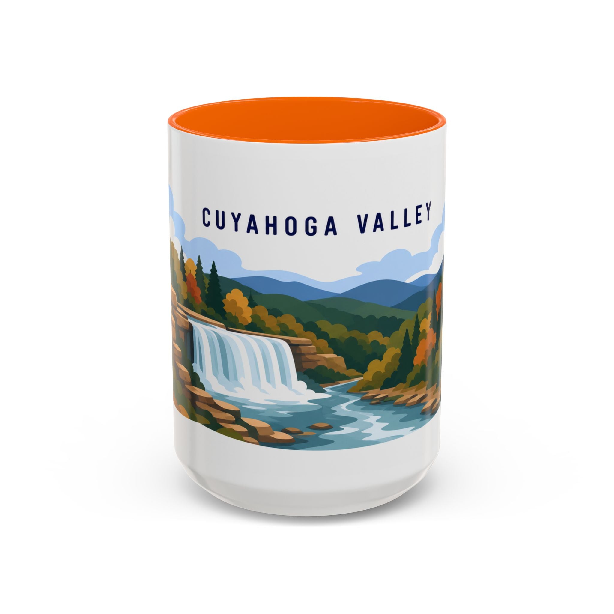 Cuyahoga Valley National Park Coffee Mug | Solid Color Block Park Souvenir | 11oz 15oz Accent Mug
