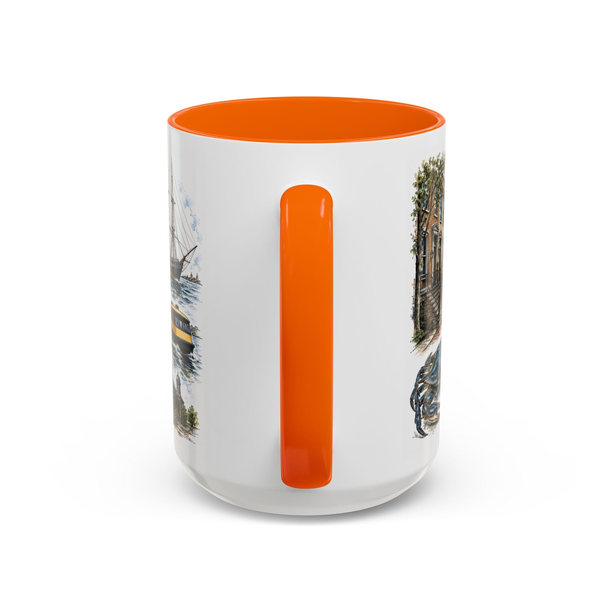 Baltimore Coffee Mug | United States Travel Souvenir | Vintage Illustrated City Gift | 11 oz 15 oz Accent Mug