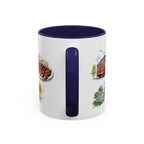 Kansas City Illustrated Travel Mug | City Souvenir Accent Coffee Mug | 11oz 15oz Ceramic Cup