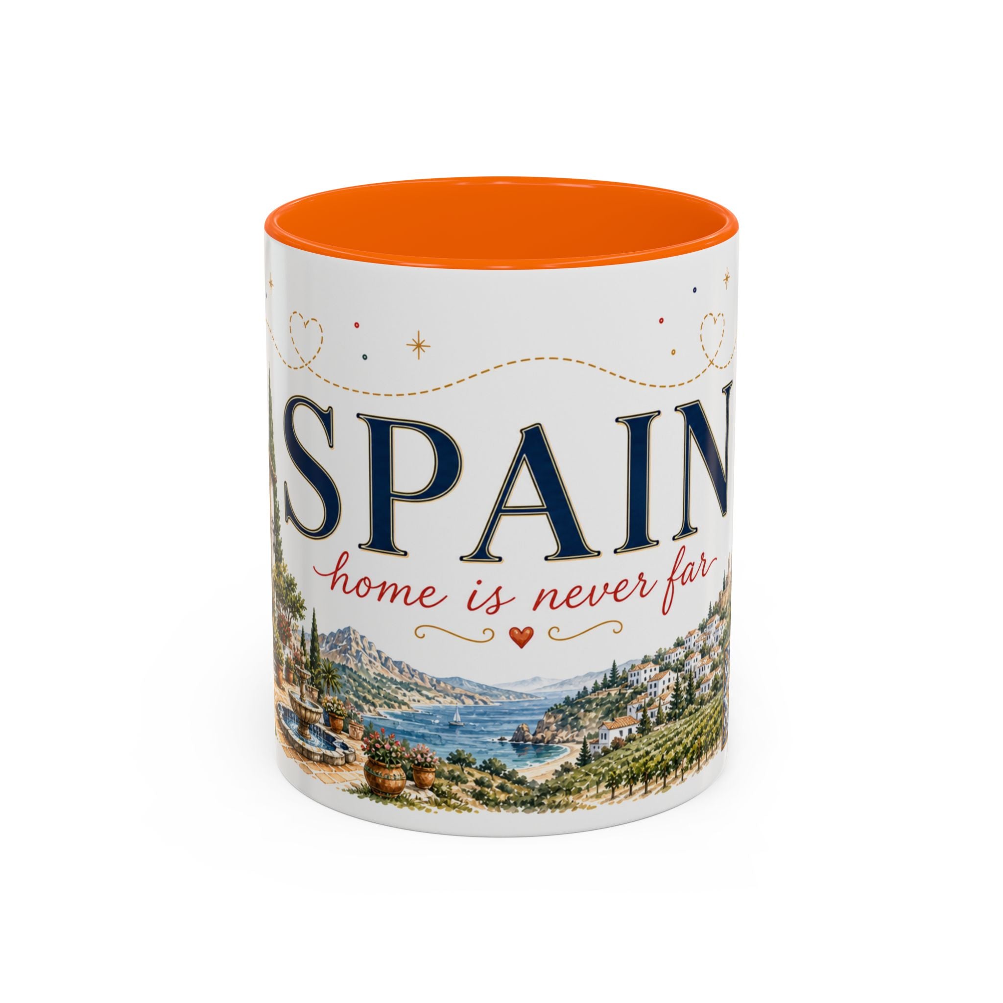 Spain Home Country Mug | Moving Away Gift | Long Distance Friendship | 11 oz 15 oz Accent Mug