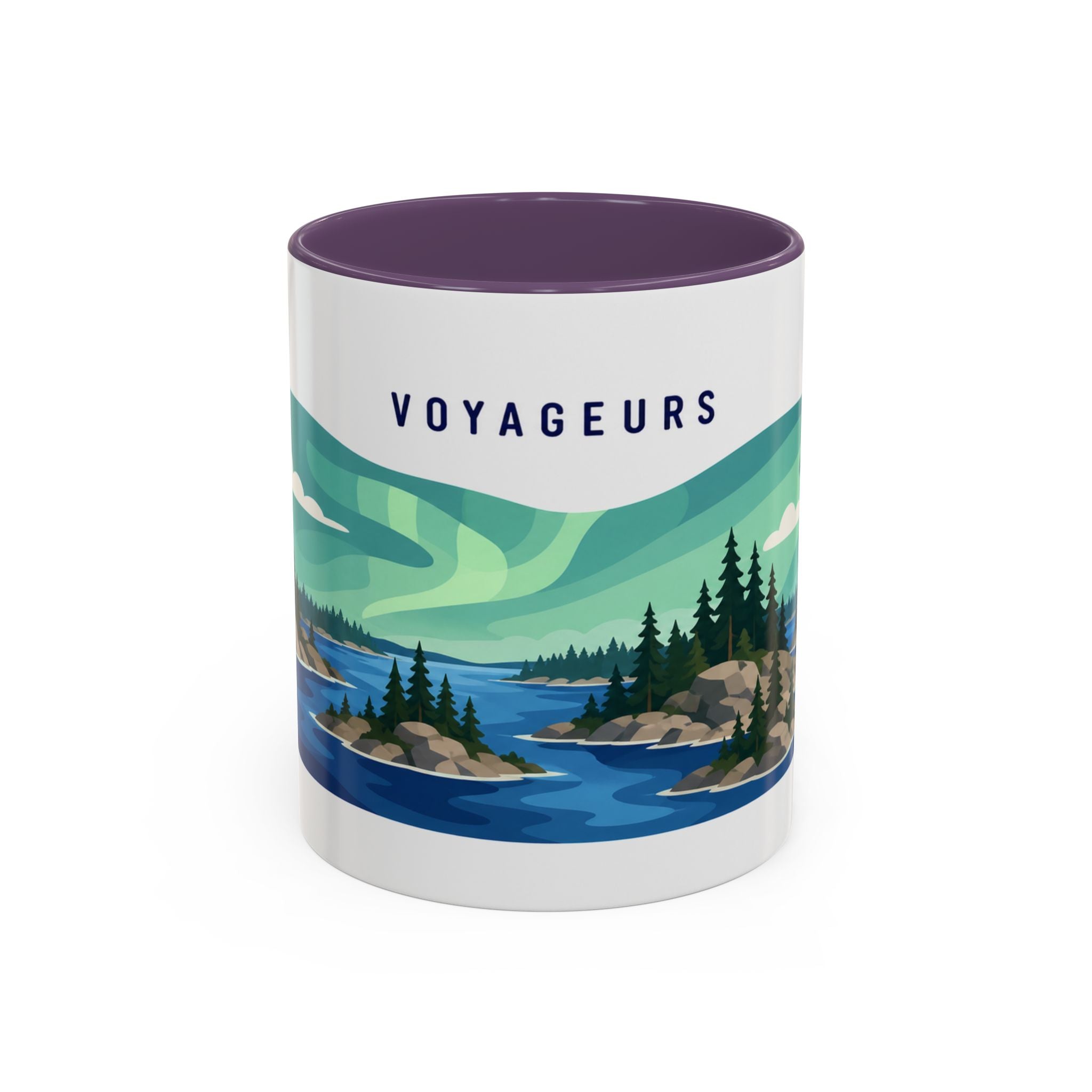 Voyageurs National Park Coffee Mug | Solid Color Block Park Souvenir | 11oz 15oz Accent Mug