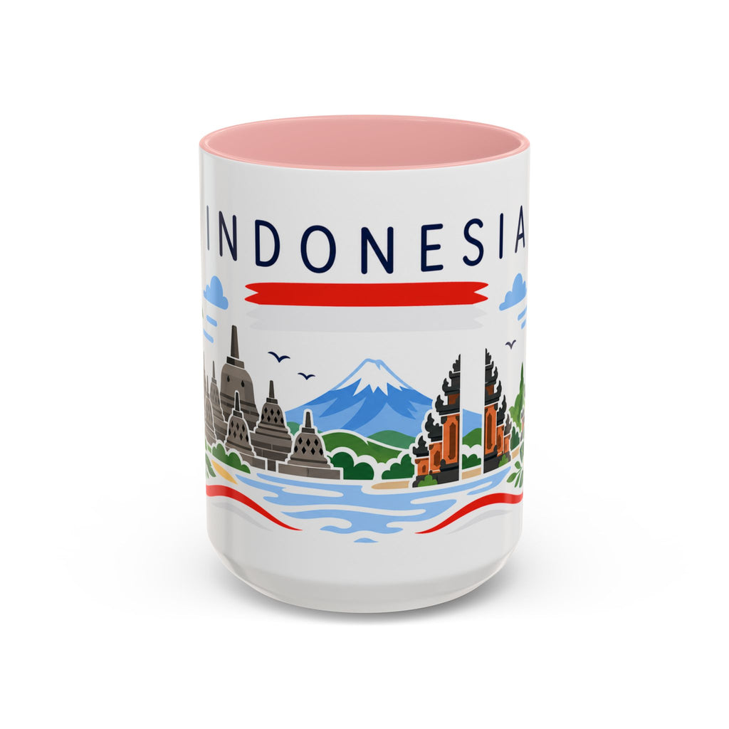 Indonesia Coffee Mug | Travel Souvenir Accent Mug | Country Gift Ceramic Cup 11oz 15oz