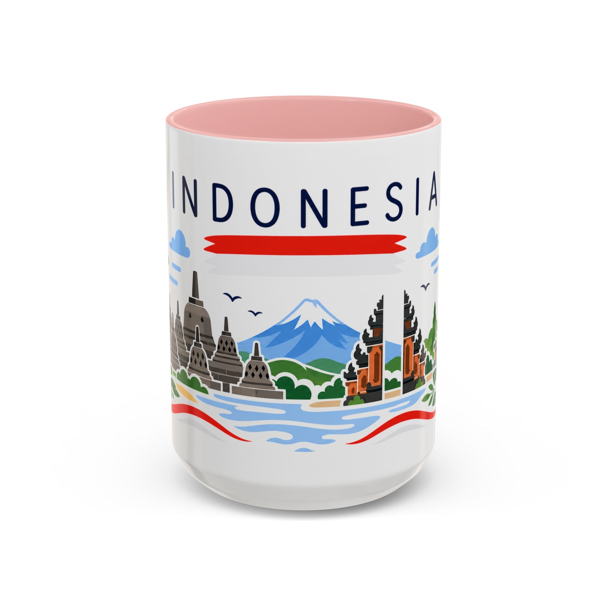Indonesia Coffee Mug | Travel Souvenir Accent Mug | Country Gift Ceramic Cup 11oz 15oz