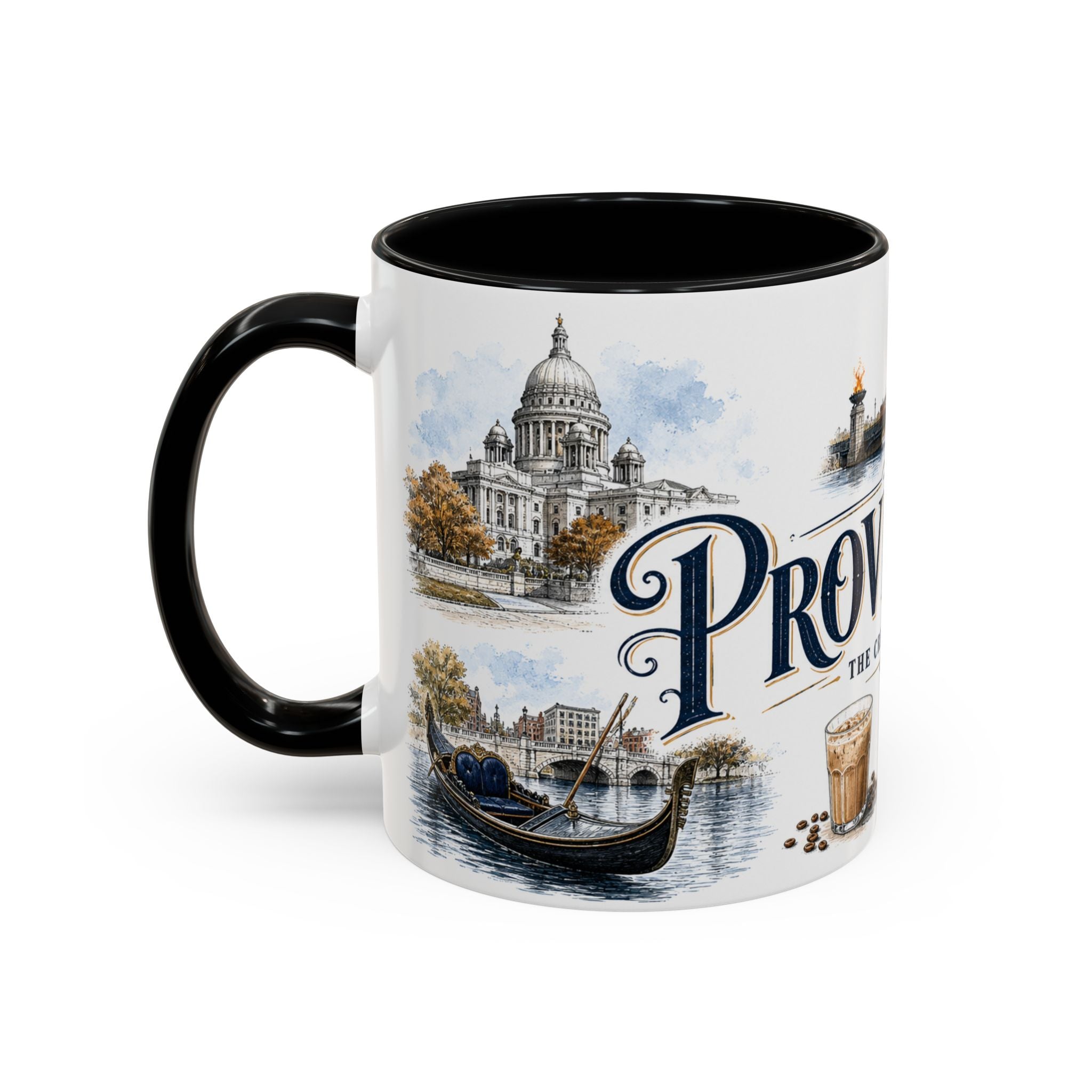 Providence Coffee Mug | United States Travel Souvenir | Vintage Illustrated City Gift | 11 oz 15 oz Accent Mug