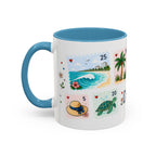 Cancun Coffee Mug | Postage Stamp Collage Mug | Travel Souvenir Accent Cup 11oz 15oz
