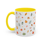 Thanksgiving Mug | Watercolor Autumn Harvest Gift | Pumpkin Leaf Accent Coffee Cup 11oz 15oz