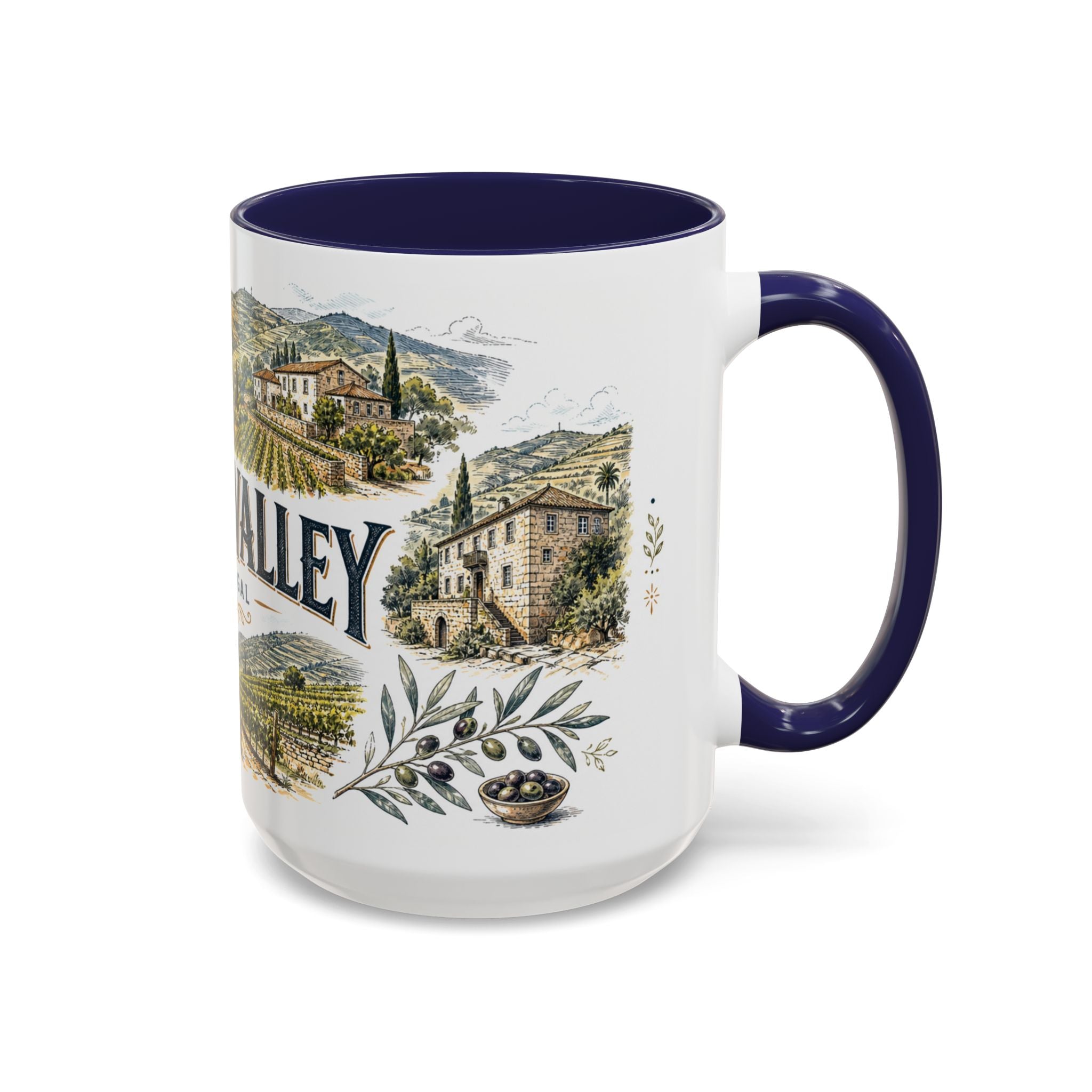 Douro Valley Mug, Portugal Travel Souvenir, Bucket List Gift, Accent Ceramic Coffee Mug 11oz 15oz