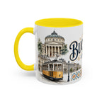 Bucharest Coffee Mug | Romania Travel Souvenir | Vintage Illustrated City Gift | 11 oz 15 oz Accent Mug