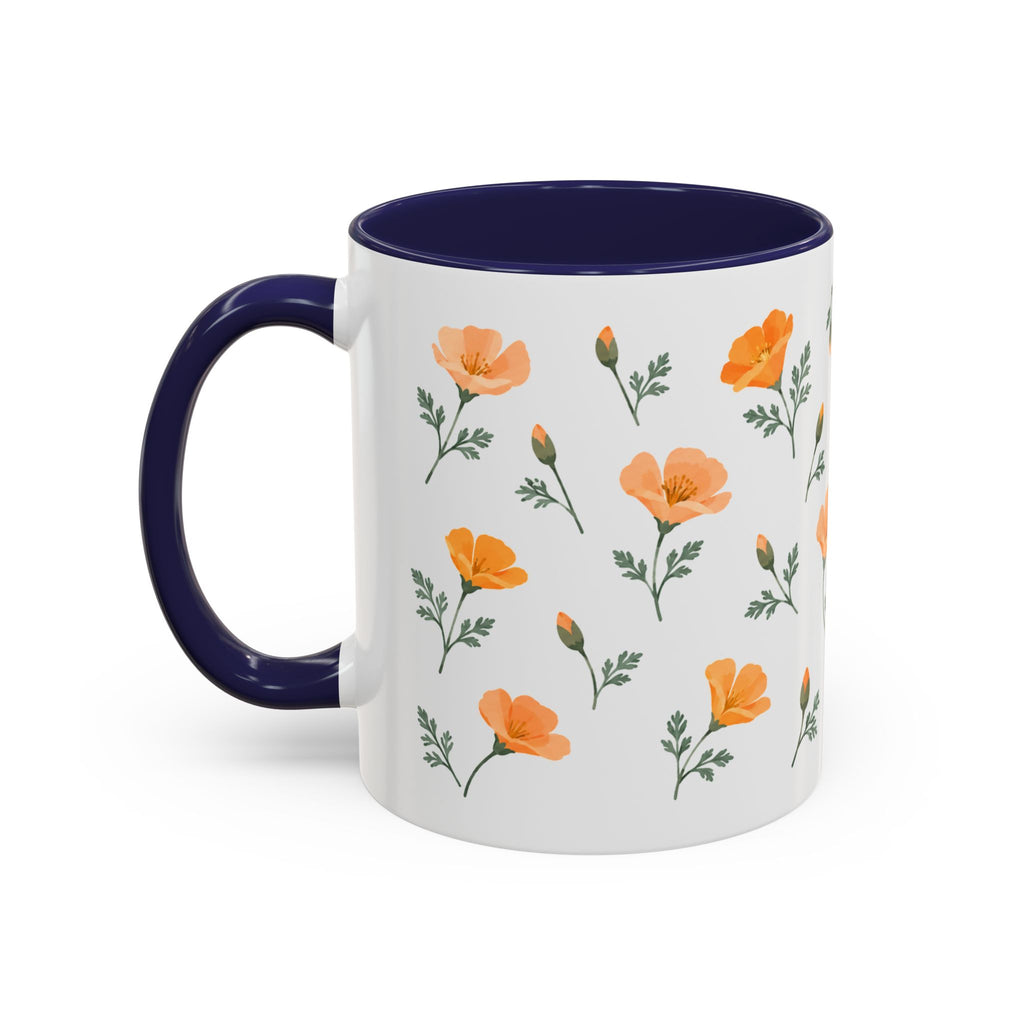 California California poppy Mug, State Flower Floral Coffee Cup, 11oz Botanical Gift