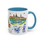 Dresden Illustrated Travel Mug | City Souvenir Accent Coffee Mug | 11oz 15oz Ceramic Cup