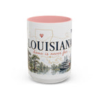 Louisiana Home State Mug | Moving Away Gift | Long Distance Friendship Coffee Cup | 11oz 15oz Accent Mug