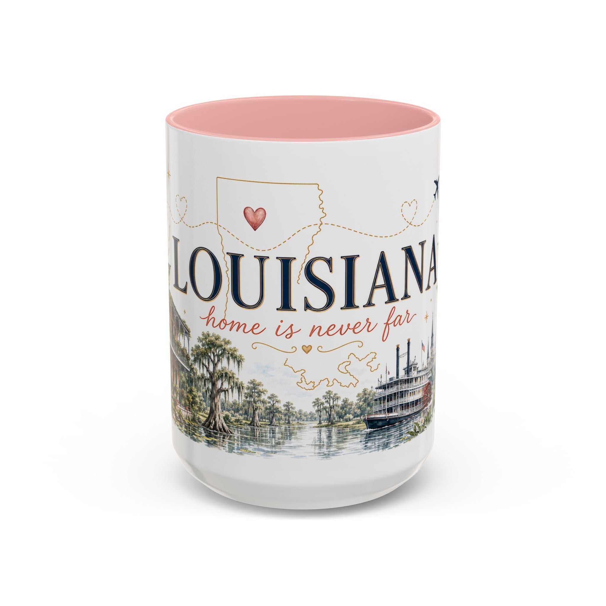 Louisiana Home State Mug | Moving Away Gift | Long Distance Friendship Coffee Cup | 11oz 15oz Accent Mug