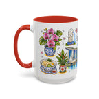 Singapore Illustrated Travel Mug | City Souvenir Accent Coffee Mug | 11oz 15oz Ceramic Cup