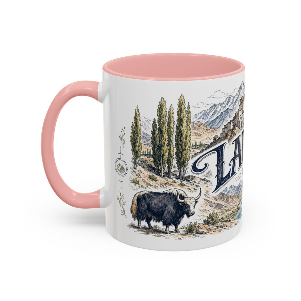 Ladakh Mug, India Travel Souvenir, Bucket List Gift, Accent Ceramic Coffee Mug 11oz 15oz