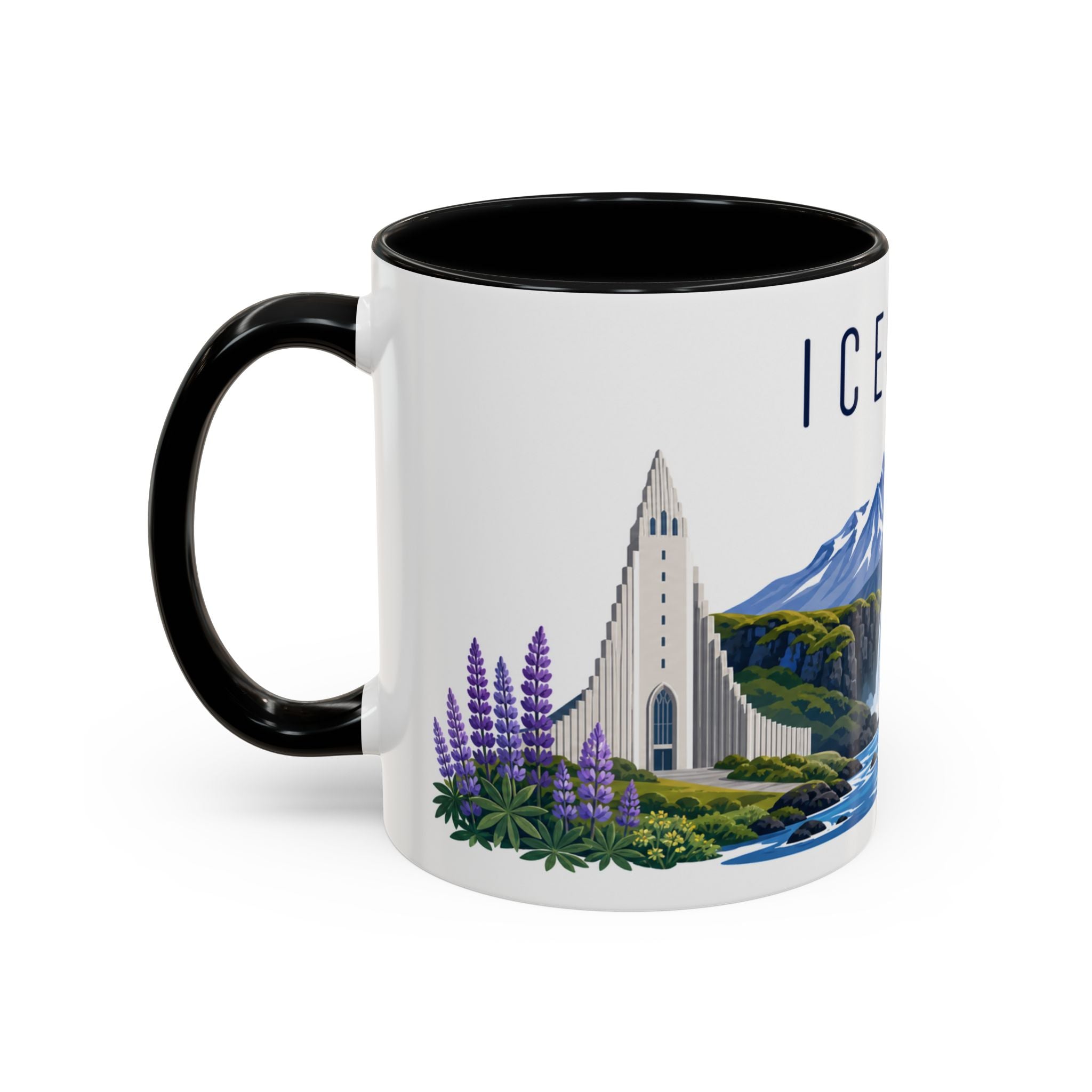 Iceland Coffee Mug | Travel Souvenir Accent Mug | Country Gift Ceramic Cup 11oz 15oz