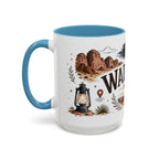 Wadi Rum Coffee Mug | Travel Destination Souvenir Gift | Accent Color Ceramic 11oz 15oz