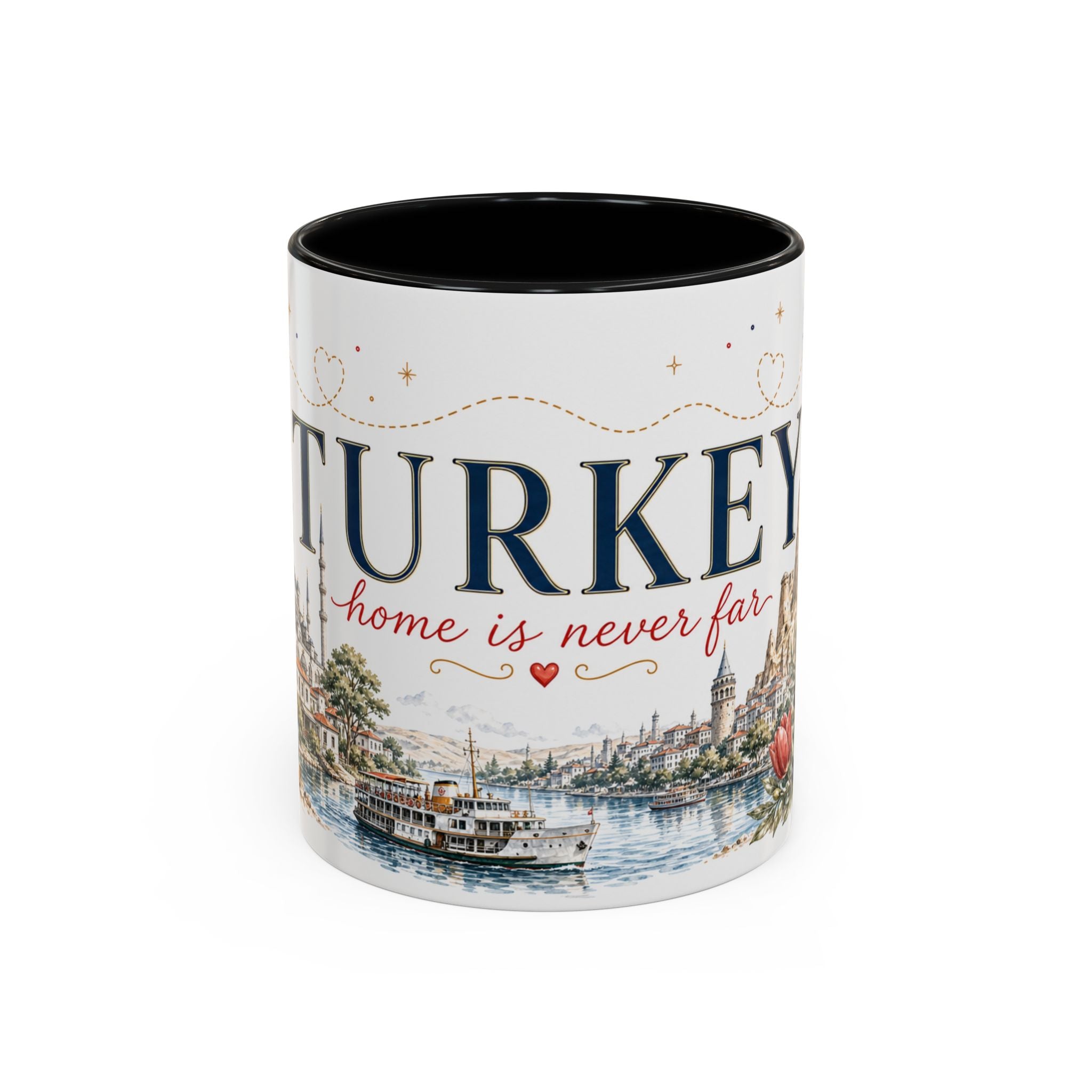 Turkey Home Country Mug | Moving Away Gift | Long Distance Friendship | 11 oz 15 oz Accent Mug