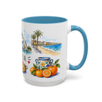Valencia Illustrated Travel Mug | City Souvenir Accent Coffee Mug | 11oz 15oz Ceramic Cup