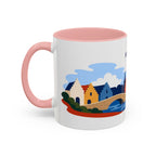 Bruges Coffee Mug | Travel Destination Souvenir Gift | Accent Color Ceramic 11oz 15oz
