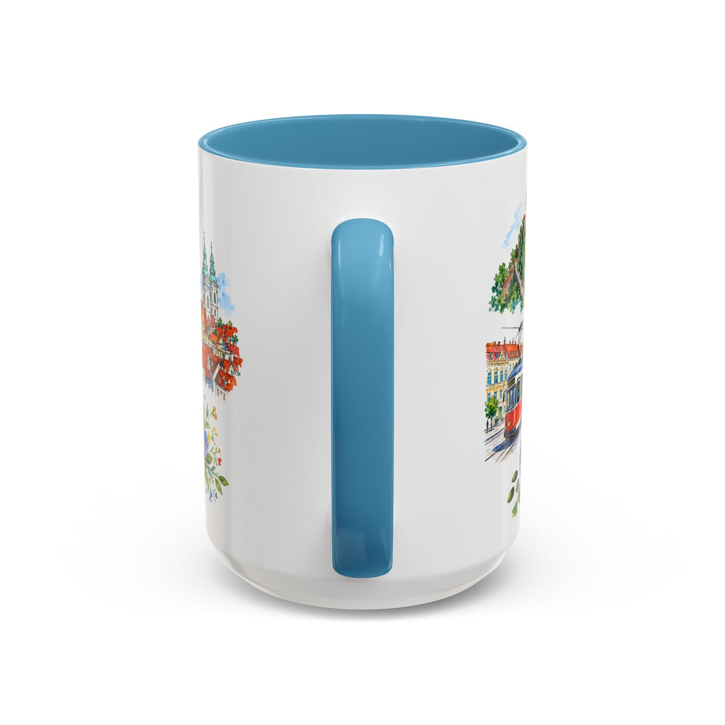 Graz Illustrated Travel Mug | City Souvenir Accent Coffee Mug | 11oz 15oz Ceramic Cup