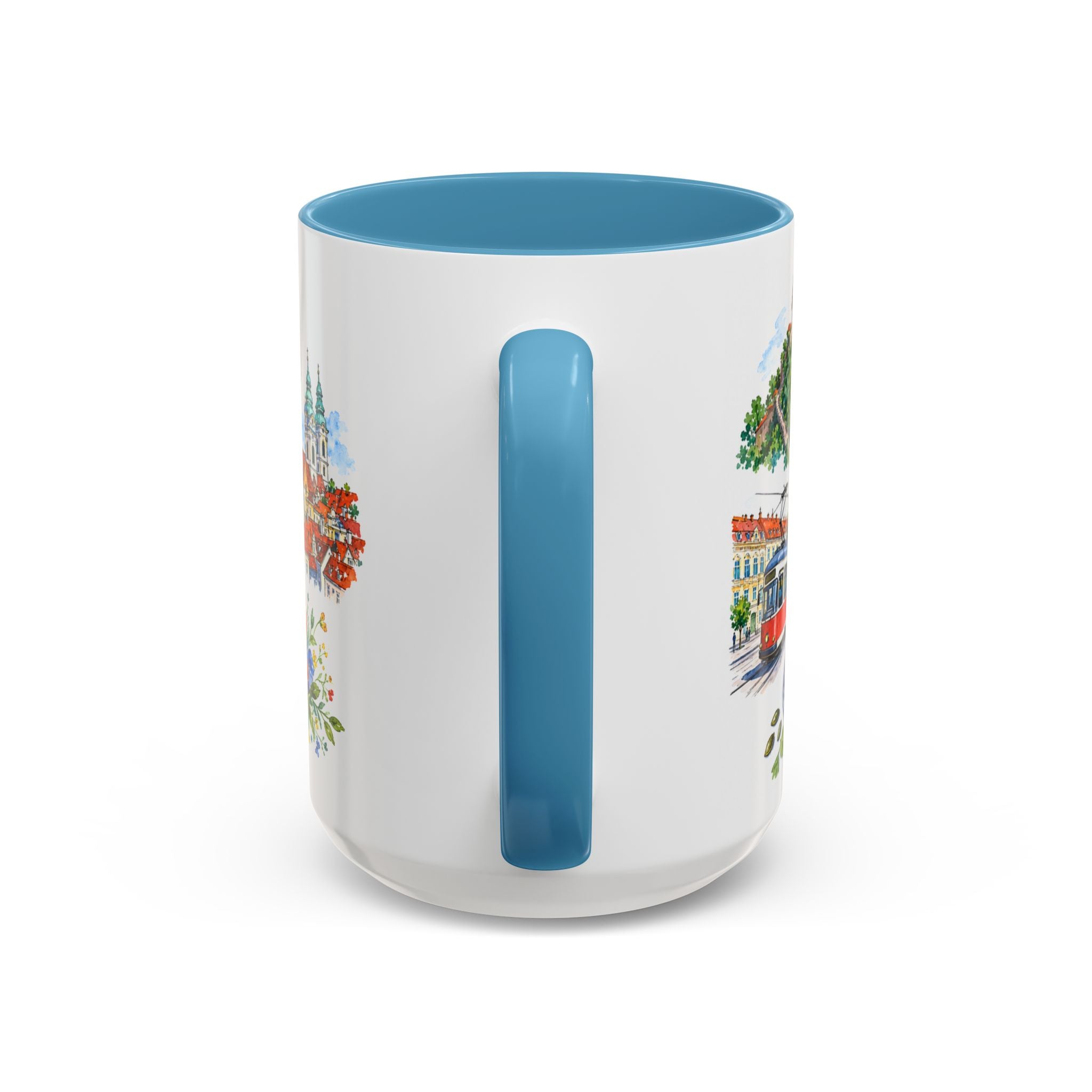 Graz Illustrated Travel Mug | City Souvenir Accent Coffee Mug | 11oz 15oz Ceramic Cup