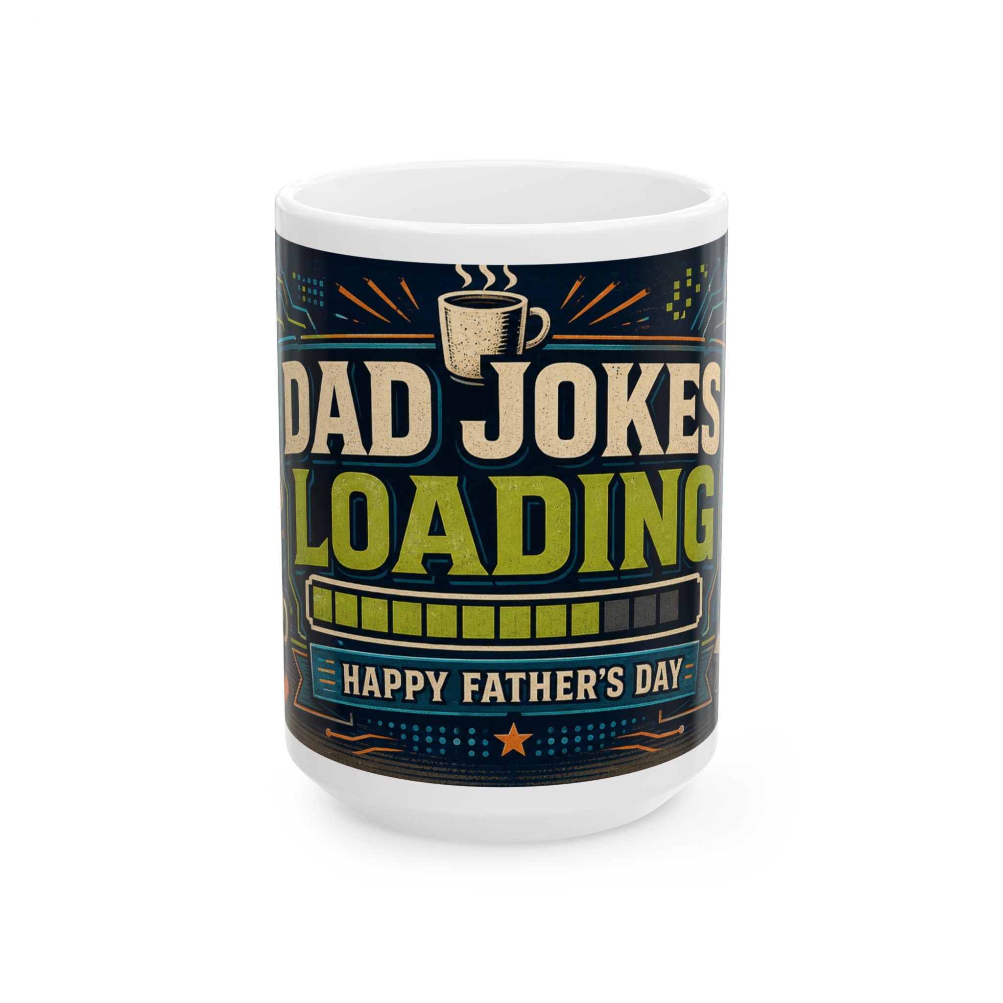 Dad Jokes Loading Father's Day Coffee Mug | Dad Gift | Ceramic 11oz 15oz Cup