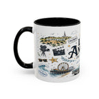 Los Angeles Coffee Mug | California Souvenir City Gift | Accent Color Ceramic 11oz 15oz
