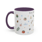 Rocky Mountain National Park Christmas Mug | Watercolor Travel Souvenir | Holiday Gift | Accent Ceramic Coffee Cup 11oz 15oz