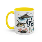 Galapagos Islands Coffee Mug | Travel Destination Souvenir Gift | Accent Color Ceramic 11oz 15oz