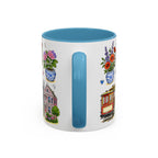 San Francisco Illustrated Travel Mug | City Souvenir Accent Coffee Mug | 11oz 15oz Ceramic Cup