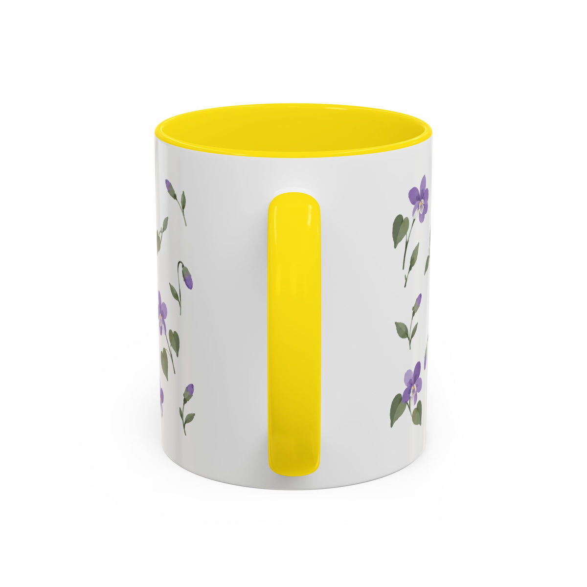Rhode Island Violet Mug, State Flower Floral Coffee Cup, 11oz Botanical Gift