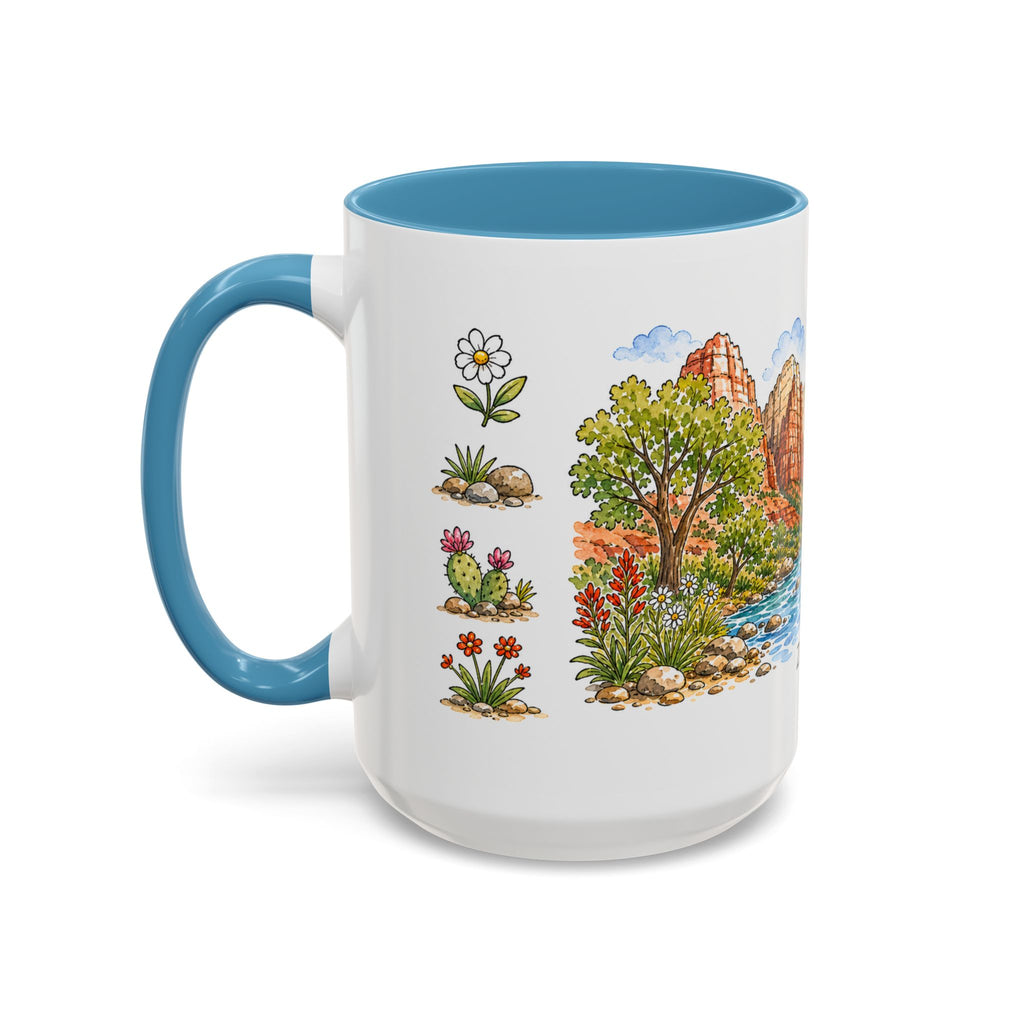 Zion National Park Mug | US Travel Souvenir Accent Coffee Mug | 11oz 15oz Ceramic Cup