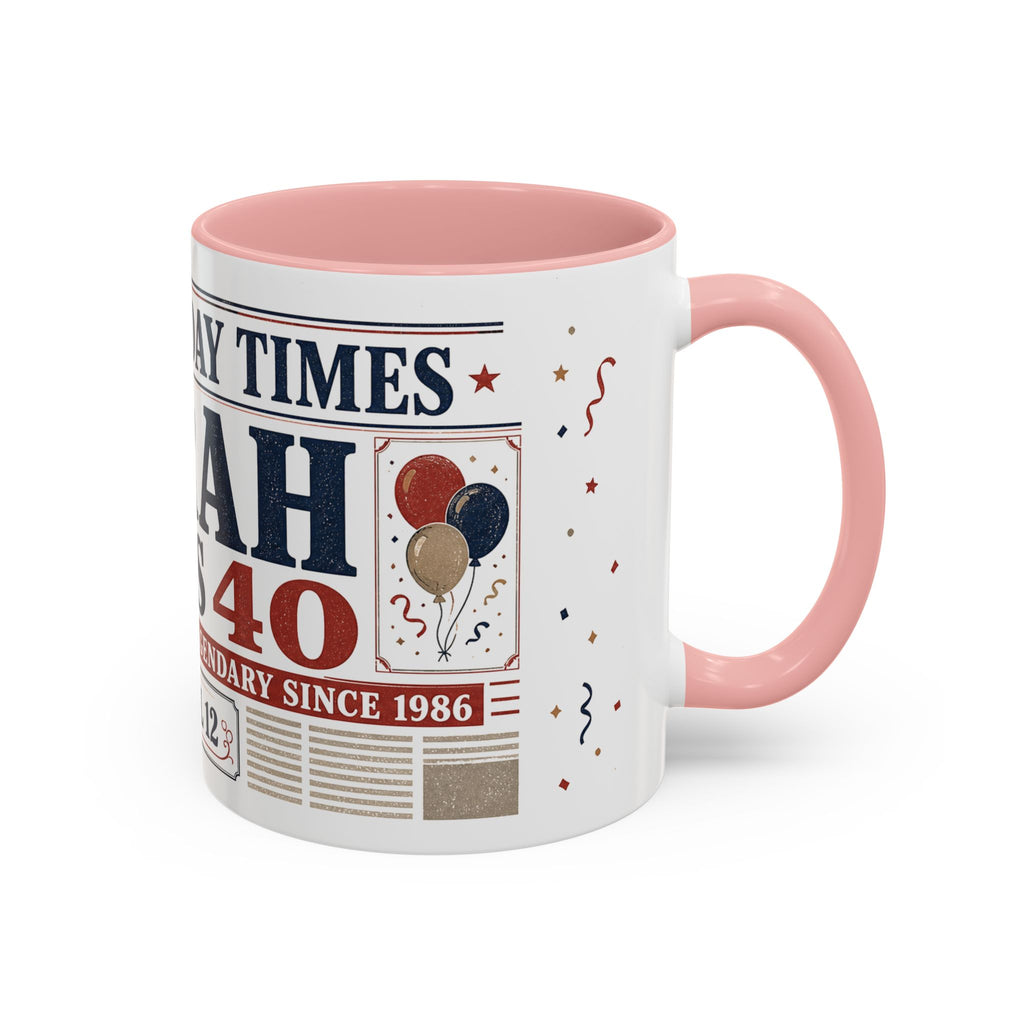Birthday Newspaper Mug | Custom Name Age Date Gift | The Birthday Times Coffee Cup 11oz 15oz
