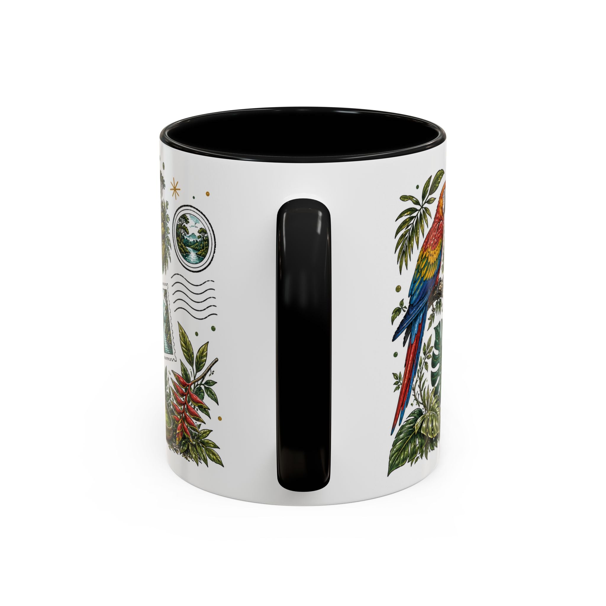 Amazon Rainforest Coffee Mug | Travel Destination Souvenir Gift | Accent Color Ceramic 11oz 15oz