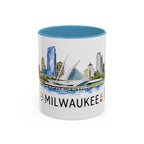 Milwaukee Illustrated Travel Mug | City Souvenir Accent Coffee Mug | 11oz 15oz Ceramic Cup