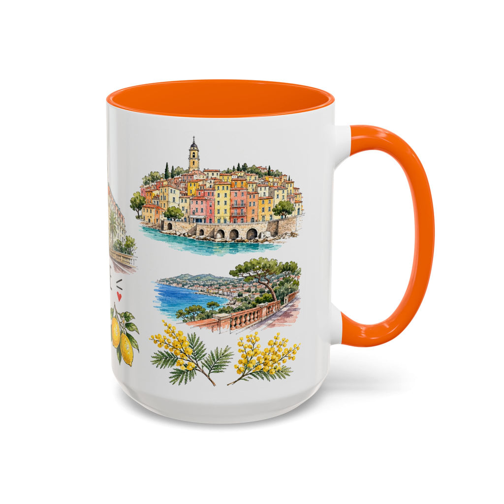 Nice Illustrated Travel Mug | City Souvenir Accent Coffee Mug | 11oz 15oz Ceramic Cup
