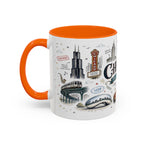 Chicago Coffee Mug | Illinois Souvenir City Gift | Accent Color Ceramic 11oz 15oz
