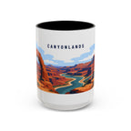 Canyonlands National Park Coffee Mug | Solid Color Block Park Souvenir | 11oz 15oz Accent Mug